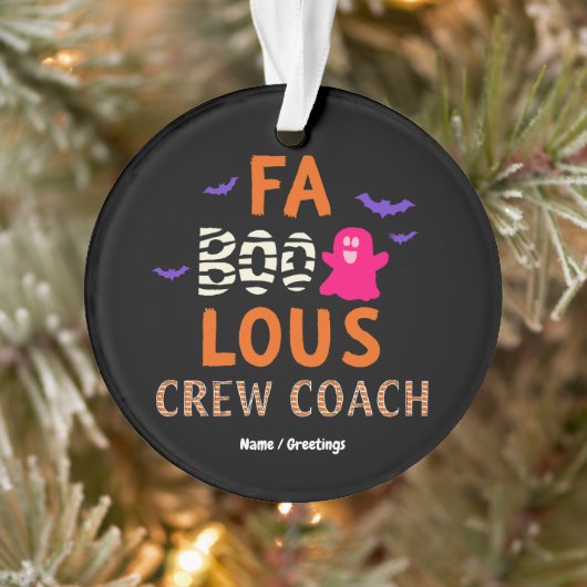 Fantastische Crew Coach Halloween Party Ghost Funn Ornament (Boom)
