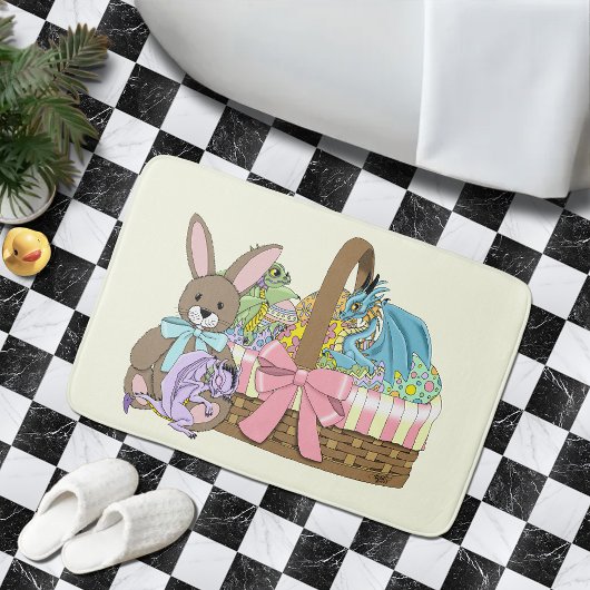 Fantastische Cute Fantasy Draken Paasmand  Badmat