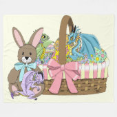 Fantastische Cute Fantasy Draken Paasmand Fleece Deken (Voorkant (Horizontaal))
