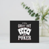 Fantastische dag voor pokercasino-kaarten Gambler  Briefkaart (Staand voorkant)
