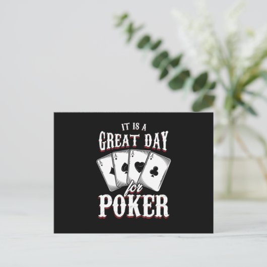Fantastische dag voor pokercasino-kaarten Gambler  Briefkaart (Staand voorkant)