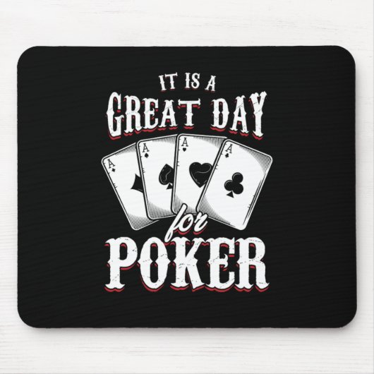Fantastische dag voor pokercasino-kaarten Gambler  Muismat (Voorkant)