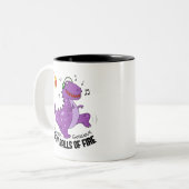 Fantastische dammen tweekleurige koffiemok (Voorkant links)