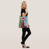 Fantastische danshond met kerstcadeaus tote bag (Op model)
