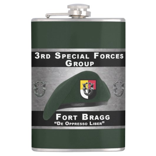 Fantastische derde groep speciale strijdkrachten heupfles (Voorkant)