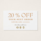 Fantastische details dankzij je kortingskaart visitekaartje (Achterkant)