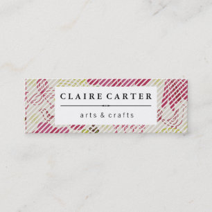 Fantastische diagonale strepen mini visitekaartje