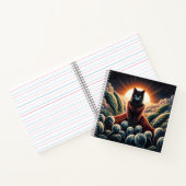 Fantastische digitale kunst: Night Sky Cat Omsinge Notitieboek (Binnen)