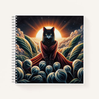 Fantastische digitale kunst: Night Sky Cat Omsinge Notitieboek