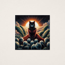 Fantastische digitale kunst: Night Sky Cat Omsinge Vierkante Visitekaartjes