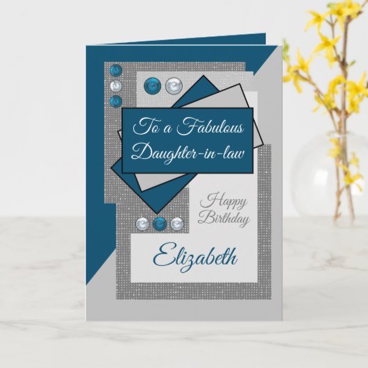 Fantastische dochter in de rechtse verjaardag: bla kaart (Gele Bloem)