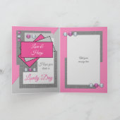 Fantastische dochter rechtens wordt roze grijs kaart (Binnen)