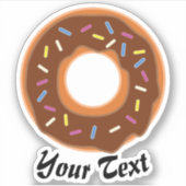 Fantastische donut met chocolade en sproinkles sticker (Voorkant)