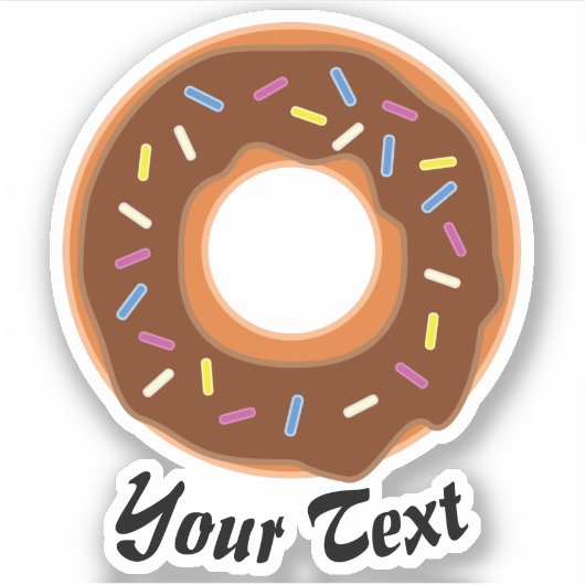 Fantastische donut met chocolade en sproinkles sticker (Voorkant)