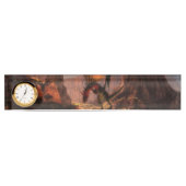 Fantastische draak in de bergen naambordje (Voorkant)