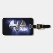 Fantastische draak met zwarte bliksem bagagelabel (Voorkant horizontaal)