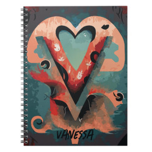 Fantastische droom en de letter V Notitieboek