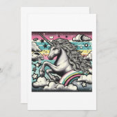 Fantastische eenhoorn kaart (Voorkant / Achterkant)