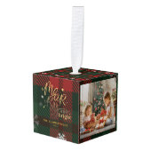 Fantastische en heldere familiefoto's met kerstcad decoratie (Voorkant hoekig)