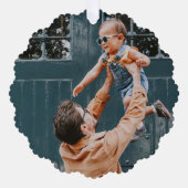 Fantastische en heldere, minimale kerstfeestelijke ornament kaart (Voorkant)