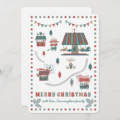 Fantastische en kleurrijke kerstavond feestdagenkaart (Voorkant / Achterkant)