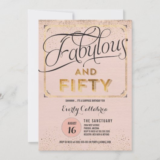 Fantastische en vijftigste uitnodiging van de goud (Voorkant)