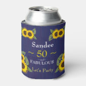 Fantastische en vijftigste verjaardag Moderne Blau Blikjeskoeler (Blikje Voorkant)