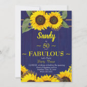 Fantastische en vijftigste verjaardag Moderne Blau Kaart (Voorkant)