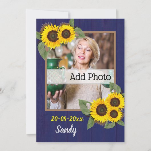 Fantastische en vijftigste verjaardag Moderne Blau Kaart (Achterkant)