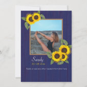 Fantastische en vijftigste verjaardag Moderne Blau Kaart (Achterkant)