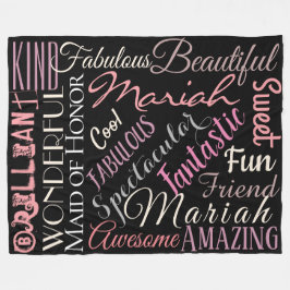 Fantastische Eredame Personaliseer Fabelachtige Wo Fleece Deken