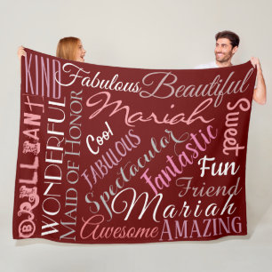 Fantastische Eremetgids Personaliseer Namen 'n Woo Fleece Deken
