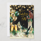 Fantastische etnische verjaardag Emerald Green Gol Kaart (Voorkant)