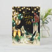 Fantastische etnische verjaardag Emerald Green Gol Kaart (Staand voorkant)