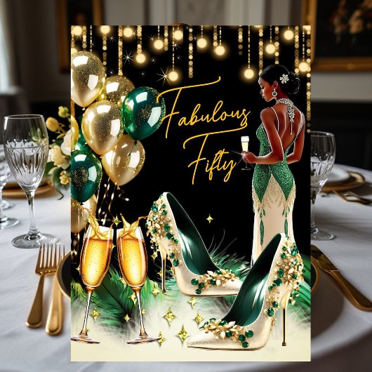 Fantastische etnische verjaardag Emerald Green Gol Kaart