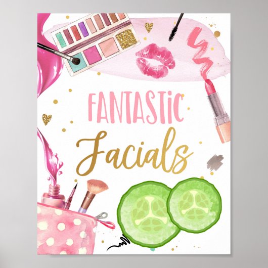 Fantastische Facials Spa Party Makeup Glamor Girl Poster (Voorkant)
