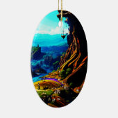 Fantastische Fantasy Landschap 914 Keramisch Ornament (Rechts)