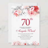 Fantastische feestdag 70e verjaardag florale glitt kaart (Voorkant)