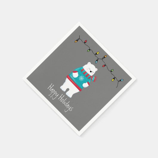 Fantastische feestdag met kerstpolair Beer Servet (Hoek)