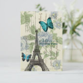Fantastische feesten Eiffel Tower Parisian Kaart (Staand voorkant)