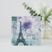 Fantastische feesten Eiffel Tower Parisian Kaart (Staand voorkant)