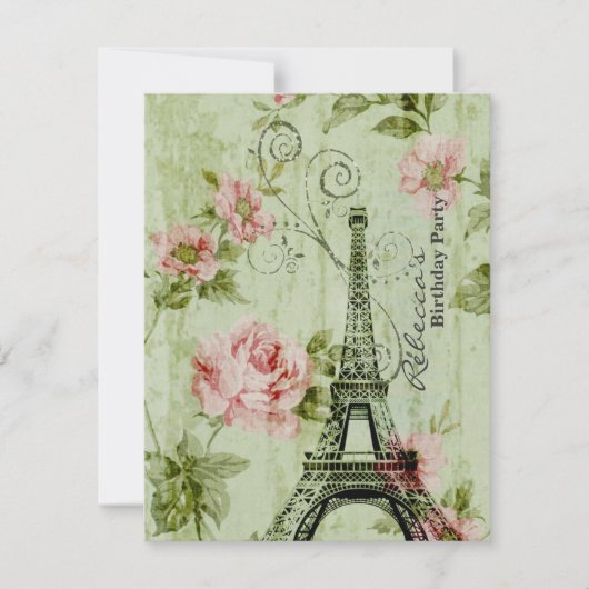 Fantastische feesten Eiffel Tower Parisian Kaart (Voorkant)