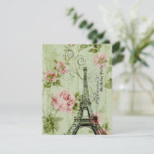 Fantastische feesten Eiffel Tower Parisian Kaart (Staand voorkant)
