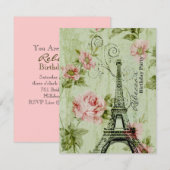 Fantastische feesten Eiffel Tower Parisian Kaart (Voorkant / Achterkant)