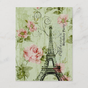 Fantastische feesten Eiffel Tower Parisian Kaart