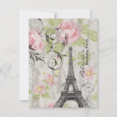 Fantastische feesten Eiffel Tower Parisian Kaart (Voorkant)