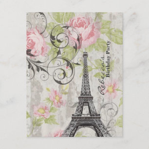 Fantastische feesten Eiffel Tower Parisian Kaart