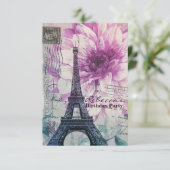 Fantastische feesten Eiffel Tower Parisian Kaart (Staand voorkant)