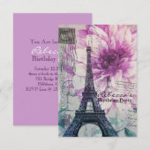 Fantastische feesten Eiffel Tower Parisian Kaart (Voorkant / Achterkant)