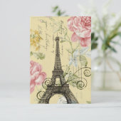 Fantastische feesten Eiffel Tower Parisian Kaart (Staand voorkant)
